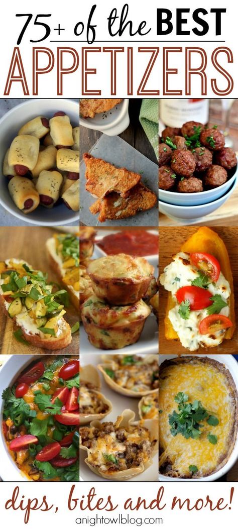 So many amazing Appetizer Recipes on this list! Perfect for Game Day or your next party! Simple Appetizers, The Best Appetizers, Fingerfood Party, Finger Food Appetizers, Football Food, Snacks Für Party, Party Food Appetizers, Game Day Food, Best Appetizers