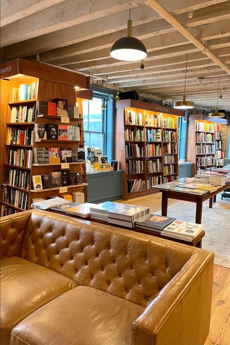 Books. Some 65 thousand of them. History. More than 200 years of it. NYC’s beloved McNally Jackson’s Seaport outpost spans two floors of the historic Schermerhorn Row building, built in 1811. Windows overlook the cobblestones and armchairs anchor each room. Browse the shelves. Bring the kids to explore the big children’s section. Stop for a drink at the ground-floor bar and café. Chat to the McNally staff and find your next great read. Mcnally Jackson, A Drink, Second Floor, Ground Floor, Bookstore, New York City, Finding Yourself, Cafe, Bring It On