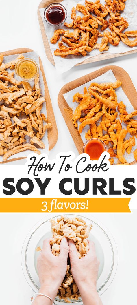 Protein Entrees, Soy Curls Recipes, Chicken Substitute, Soy Curls, Vegetarian Chicken, Recipes Learn, Full Recipes, Soy Recipes, Meat Free Recipes