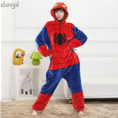 Spiderman Pajamas, Spiderman Christmas, Adult Christmas Pajamas, Cat Onesie, Superhero Halloween, Pajama Costume, Spiderman Suits, Onesie Costumes, Animal Pajamas