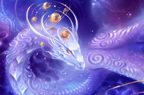 Space Goddess, Space Dragon, Nebula Space, Magic Dragon, Witch Wallpaper, Pokemon Poster, Mystical Animals, Whatsapp Wallpaper Cute, Dragon Artwork Fantasy