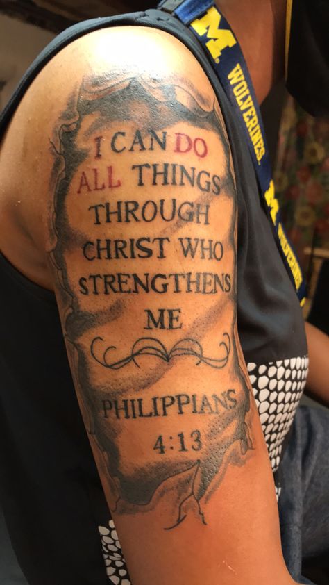 Philippians 4 13 Tattoos, Phillipians 4 13 Tattoo Design, Half Sleeve Tattoos For Men Lower Arm, Half Sleeve Tattoos For Men Upper Arm, Forearm Tattoo Men Sleeve Unique, Philippians 4 13 Tattoo, Tattoos Half Sleeve, Upper Half Sleeve Tattoos, Upper Arm Tattoos For Guys