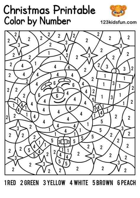 FREE Christmas Color by Number,  Coloring Pages for Kids Printable. Kids learning color and numbers. Best activities for Toddlers and preschoolers. Color By Number For Kids, Number For Kids, Christmas Color By Number, Christmas Coloring Sheets, Printable Christmas Coloring Pages, Christmas Worksheets, Christmas School, Christmas Activities For Kids, Preschool Christmas