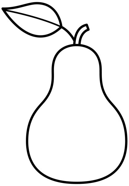 Pear Template Free Printable, Pear Craft, Pear Drawing, Montessori Crafts, Octopus Crafts, August Crafts, Vegetable Coloring Pages, Vegetable Drawing, Pear Art