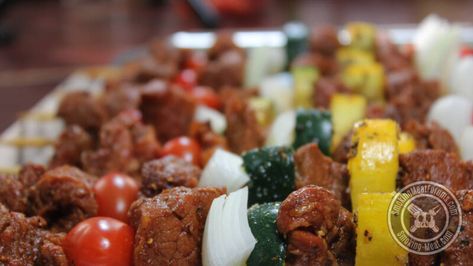 Smoked Sirloin Shish Kabobs Shishkabobs Recipe, Grilled Kabob Recipes, Shish Kabob, Smoked Recipes, Steak Marinade Recipes, Smoked Turkey Recipes, Shish Kabobs, Smoked Food, Smoker Cooking