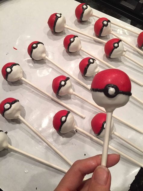 Lori's Lollicakes : Pokemon Balls Pokeball Cake Pops, Pokemon Cake Pops, Pokemon Balls, Pokeball Cake, Diy Cake Pops, Ball Cake, Pokemon Cake, Pokemon Ball, Poke Ball