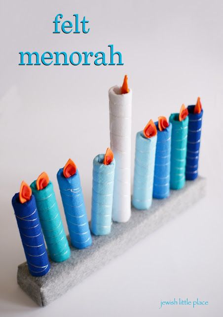 our Jewish little place: Felt Menorah Red Felt, Menorah, Glue Gun, Metallic Thread, Felt Crafts, Needle Felting, Hanukkah, Glue, Sewing Crafts