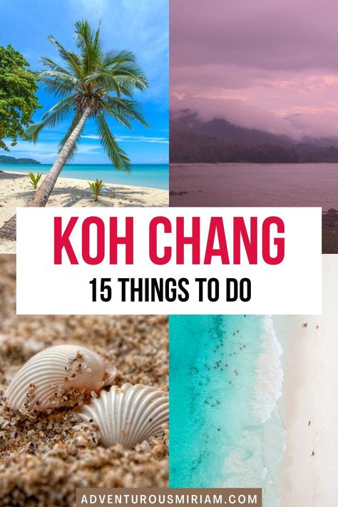 🏝 Get ready to be wowed by the 15 unique things to do in Koh Chang, Thailand! Dive into turquoise waters, explore hidden beaches, and immerse yourself in local culture. Your unforgettable adventure awaits! 💙 Koh Chang Thailand, Koh Chang, Hidden Beach, Southeast Asia Travel, Asia Destinations, Island Getaway, Turquoise Water, East Asia, Unique Things