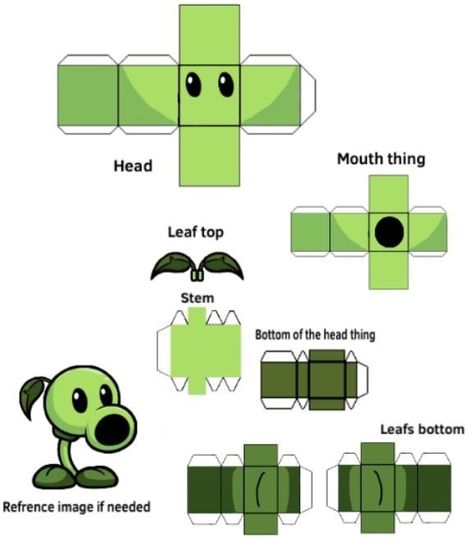 Plants Vs Zombies Template, Pixel Art Drawings, Pixel Plants, Zombie Crafts, Papercraft Pokemon, Nursery Rhyme Theme, Diy Paper Art, Zombie Birthday Parties, Zombie Birthday