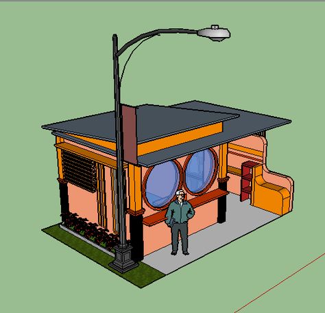 Pos Satpam, Security Booth, Mixed Use Development, Balloon Crafts, Architecture Drawing Art, Layout Architecture, Behance Portfolio, Drawing Art, Drafting Desk