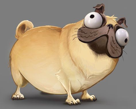 The Mitchells Vs The Machines, Mitchells Vs The Machines, Create Cartoon Character, Pug Cartoon, Pug Illustration, Cute Dog Pictures, Cute Pugs, Fox Art, Cats And Dogs