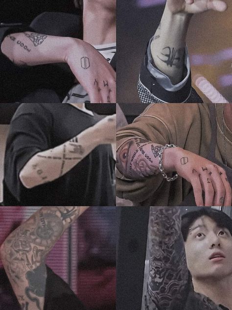 A Sleeve Tattoo, Jungkook Tattoo, Jungkook And Jin, Jeon Jeongguk, Jungkook Aesthetic, Kpop Bts, Tattoo Sleeve, Sleeve Tattoo, Agust D