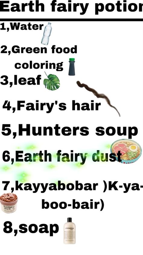 Fairy Potion Recipes, Fairy Roleplay, Fae Magick, Potions For Kids, Fairy Potion, Fairy Spells, Herbal Witch, Fairy Pin, Spelling For Kids