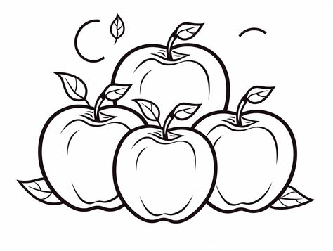 illustration of Simple yet cute apple drawings Apple Doodle, Fruit Coloring Pages, Love Doodles, Apple Coloring, Fall Coloring Pages, Colorful Fruit, Apple Picking, Creative Activities, Free Kids