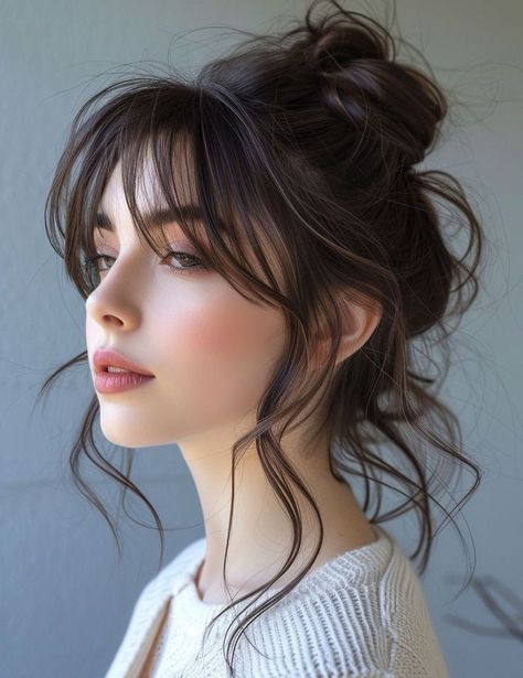 Haircut Tip, Classic Hairstyles, Long Hair With Bangs, Sleek Hairstyles, Asian Hair, Trendy Short Hair Styles, Curly Hair Styles Naturally, Trendy Hairstyles, Prom Hair