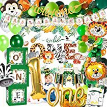 Check this out! Wild One Birthday Decorations, Jungle Safari Party Decorations, Safari 1st Birthday, Jungle Theme Party, Safari Birthday Party Decorations, Balloon Boxes, Jungle Balloons, First Birthday Balloons, Jungle Theme Parties