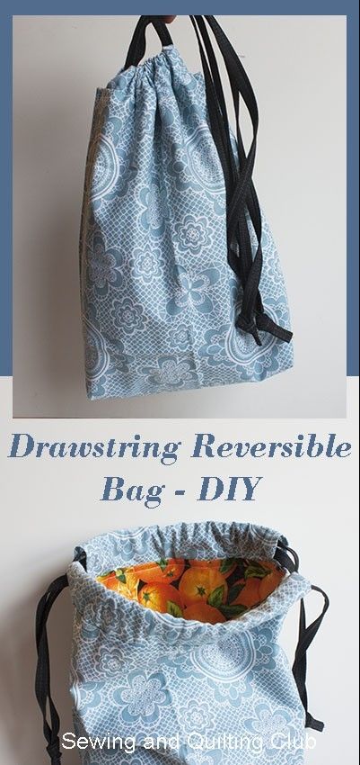 Reversible Drawstring Bag Diy, Easy Lined Drawstring Bag Tutorial, Reversible Drawstring Bag Tutorial, Reversible Drawstring Bag, How To Make A Lined Drawstring Bag, Simple Drawstring Bag Pattern, Lined Drawstring Bag Tutorial, Diy Drawstring Bag, Diy Crossbody Bag