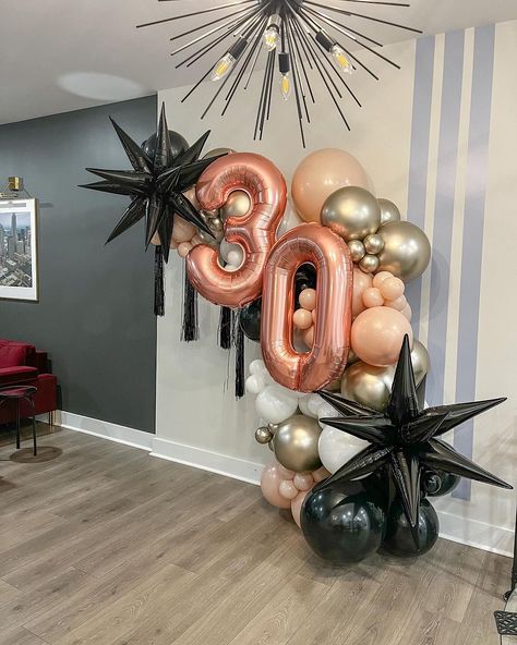 Is there a better way to celebrate your 30th birthday than a girls trip? We went to our client’s Airbnb and setup this custom balloon… | Instagram 30th Birthday Balloons, Balloon Business, 30 Balloons, Balloon Installation, 30th Bday, Party Inspo, Custom Balloons, Balloon Backdrop, Balloon Decor