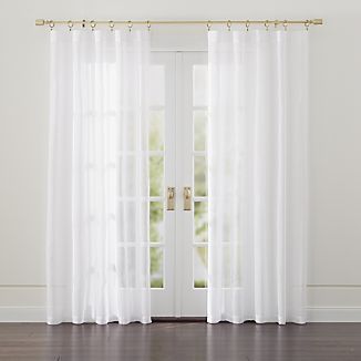 Linen Sheer White Curtains Curtains French Doors, Sheer White Curtains, Peach Curtains, Curtains Ikea, Natural Curtains, White Linen Curtains, Bedroom Plan, Sheer Linen Curtains, Linen Curtain Panels