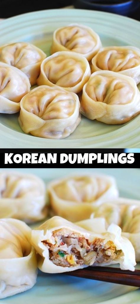 Mandoo Recipe, Korean Mandu, Mandu Recipe, Korean Dumplings, Best Korean Food, Easy Korean Recipes, Korean Kimchi, Rasa Malaysia, Korean Cooking