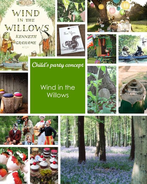 Wind in the Willows- a child's party concept! Party Concept, Book Club Parties, Willow Garden, Party Monster, Wind In The Willows, Baby Birthday Themes, New Student, Summer Garden Party, Personal Celebration