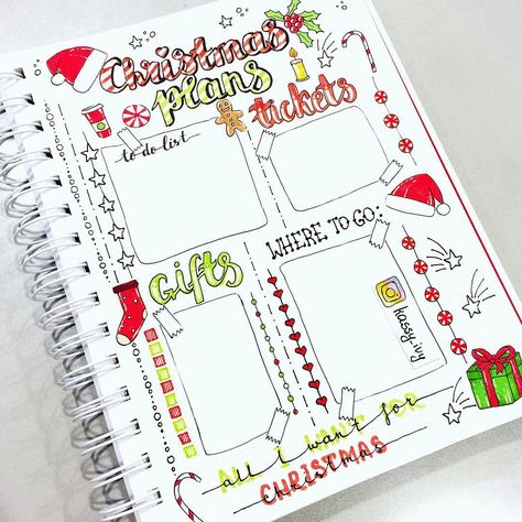 Noël approche, il est temps de s'organiser et de décorer votre bujo : voici des idées de mise en page de Noël pour votre Bullet Journal ! Bullet Journal Calendrier, Christmas Bullet Journal, Diario Bullet, Bullet Journal Christmas, December Bullet Journal, Bullet Journal Page, Christmas Layouts, Christmas Journal, Christmas Planning