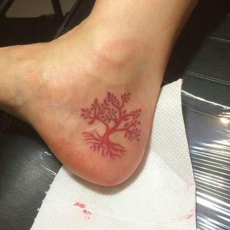 Tattoos Earthy, Chakra Tattoo, Red Ink Tattoos, Red Tattoos, Dope Tattoos For Women, Poke Tattoo, Dainty Tattoos, Subtle Tattoos, Foot Tattoo