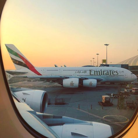 Emirates Airport Aesthetic, Emirates Airline Aesthetic, Emirates Wallpaper, Emirates Aesthetic, Emirates Plane, Emirates Airways, Airport Images, A380 Emirates, Plane Window View