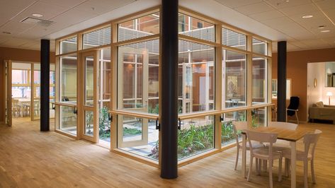 Östra Hospital Acute Psychiatry Ward | White Arkitekter Psychiatric Ward, Aggressive Behavior, Mental Institution, Hospital Architecture, Healthcare Architecture, Psychiatric Hospital, Hospital Interior, Gothenburg Sweden, Hospital Interior Design