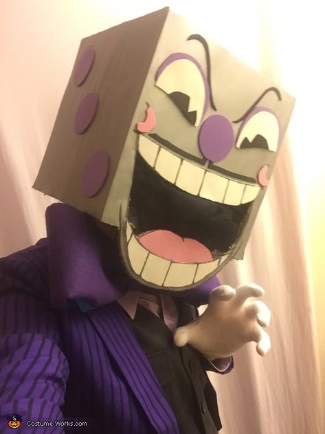 King Dice - Halloween Costume Contest King Dice Costume, Cuphead Halloween Costume, Cuphead Costume, Cup Head Cosplay, Cuphead Costume Diy, Cup Head Costume, King Dice, Rei Dado Cuphead, King Dice Casino Cups