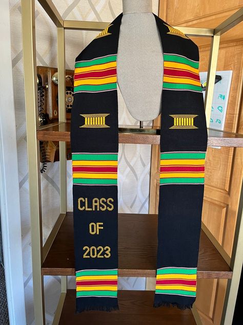 Custom Graduation Stole Class of 2023 Kente Stoles Sashes / - Etsy Nurse Graduation Cap Designs, Grad Stoles, Graduation Outfit College, Graduation Stoles, Graduation Sash, Graduation College, Sons Graduation, Graduation Stole, Medical Symbols