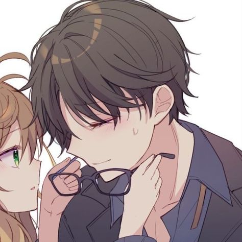 #matching #matchingicon #matchingicons #glasses #couple #couples Matching Anime Icons, Glasses Couple, Goal Couple, Avt Couple, Couple Icon, Matching Anime, Anime Friendship, Manga Couple, Best Anime Couples