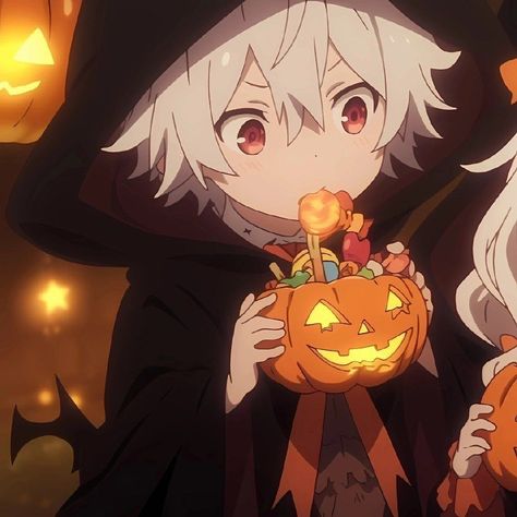 Halloween Genshin Matching Pfp, Genshin Halloween Matching Pfp, Halloween Profile Pics, Chibi Pfp, Fall Anime, Christmas Pfp, Halloween Matching, Halloween Couple, Anime Friendship