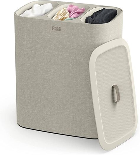 Divided Laundry Hamper, Bathroom Laundry Hamper, Diy Laundry Basket, Large Laundry Hamper, Laundry Room Hacks, Laundry Basket With Lid, Laundry Hamper With Lid, Clothes Hamper, Basket With Lid