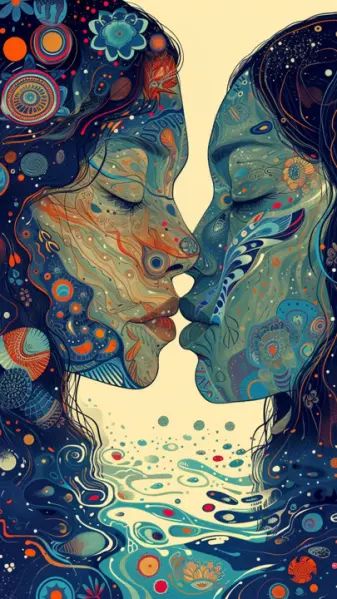 2 Souls Connected, Connected Art, Wallpaper Maker, Style Wallpaper, Indie Style, Expressionism Art, Art Masters, Art Love, Indie Fashion