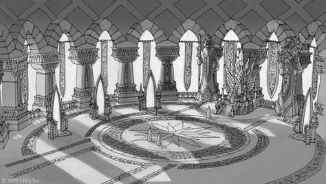 Throne Room Reference, Dragon Throne Room Fantasy Art, Mirror Concept Art, Throne Room Drawing, Throne Minecraft Ideas, Castle Interior Concept Art, Throne Room Fantasy Art, Minecraft Throne Ideas, Throne Room Art