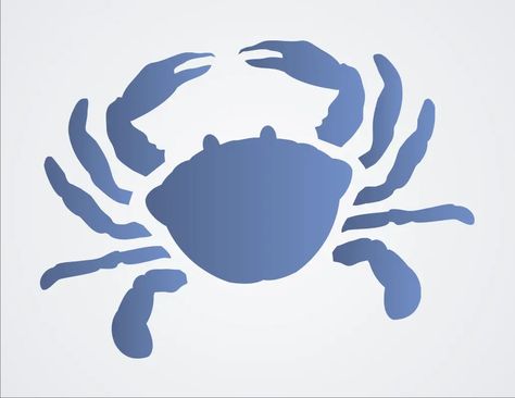 Crab Stencil, Crab Craft, Ocean View Home, Primitive Shelf, Crab Crafts, Craft Signs, Snow Crab, Making Ornaments, Fabric Pillows