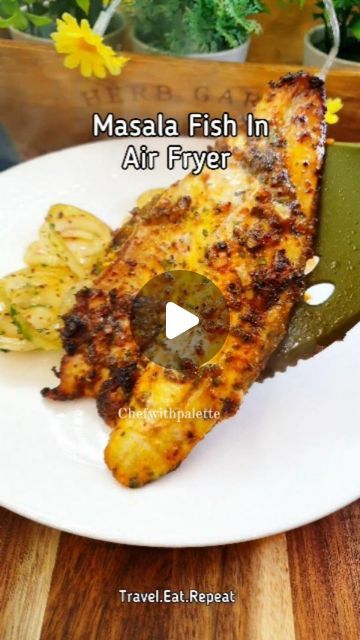 Fish In Air Fryer, Air Fryer Recipes Indian, Lemon Fish, Air Fryer Fish Recipes, Masala Fish, Air Fryer Fish, Pan Fry, Fried Fish Recipes, Cod Fish