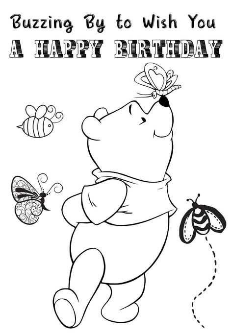 Winnie The Pooh Birthday Card, Frozen Birthday Cards, Team Umizoomi Birthday, Disney Birthday Card, Birthday Coloring Page, Spanish Birthday Cards, Coloring Birthday Cards, Fiance Birthday Card, Sailor Moon Birthday