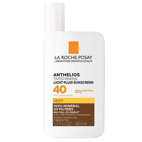 Anthelios Tinted Mineral Sunscreen is now available in four flexible shades: Tinted, Medium, Medium-Deep, and Deep. Formulated with iron oxides, this 100% mineral sunscreen has a subtle, blendable tint that leaves a healthy glow without white cast when worn alone. The gentle, non-greasy texture also provides a smooth base for makeup application on all skin types to help you achieve your desired end look. Formulated with Cell-Ox Shield Technology® for broad spectrum UVA/UVB protection and powerful antioxidant protection. This mineral sunscreen is suitable for sensitive skin and has been dermatologist-tested for safety. Despite misconceptions, individuals with deeper pigmented skin are also susceptible to skin cancers, including its deadliest form of melanoma. * This sunscreen decreases the Tinted Mineral Sunscreen, Pigmented Skin, Mineral Pigments, Layers Of Skin, Mineral Sunscreen, Roche Posay, Visible Light, La Roche Posay, Makeup Application