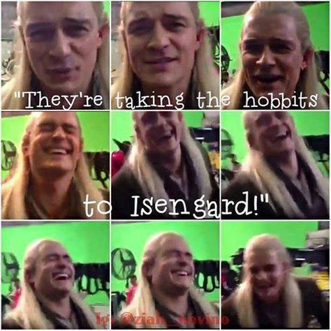 They Are Taking The Hobbits To Isengard, Taking The Hobbits To Isengard, Hobbit Cast, Orlando Bloom Legolas, Lotr Legolas, Legolas And Gimli, Lotr Elves, Lotr Funny, Movie Memes