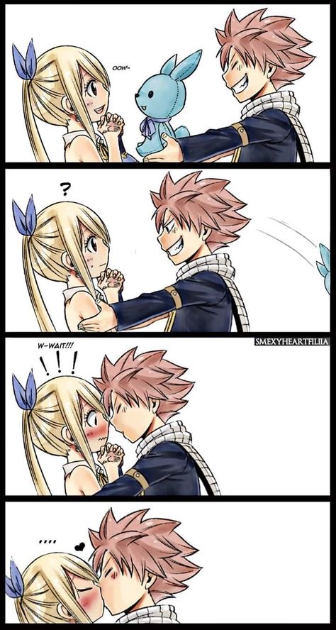 Natsu And Lucy Kiss, Fairy Tail Kids, Fairy Tail Meme, Eden Zero, Fairy Tail Photos, Manga Fairy, Fairy Tail Comics, Fairy Tail Family, Natsu Fairy Tail