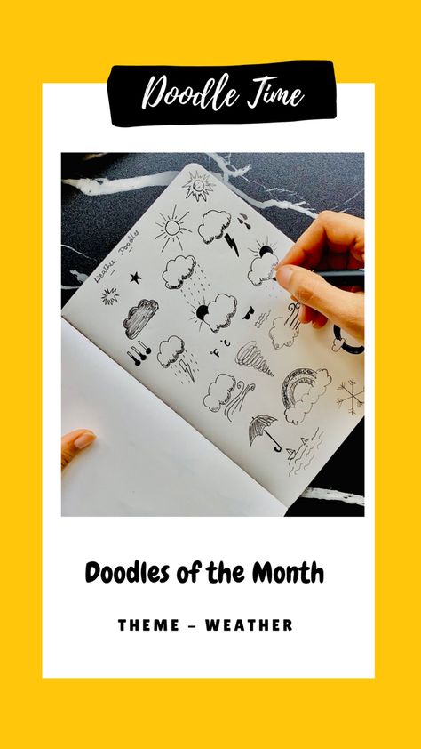 Weather - Monsoon doodles Monsoon Doodle Art, Clouds Bujo Theme, Cloud Bullet Journal, Weather Of The Day Bullet Journal, Moon Bullet Journal, Monthly Planner, Book Journal, Playing Cards, Bullet Journal