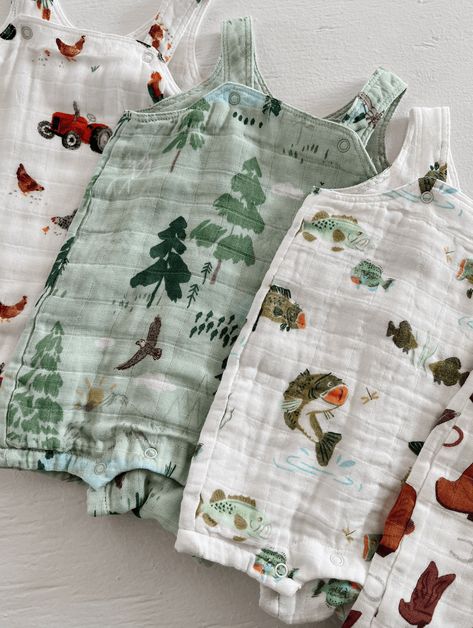 Muslin Overall Shortie, Mountain Cabin – SpearmintLOVE Unique Baby Boy Gifts, Baby Shower Announcement, Baby Wishlist, Pregnancy Clothes, Baby Life Hacks, Getting Ready For Baby, Future Mommy, Newborn Clothes, Outdoor Baby