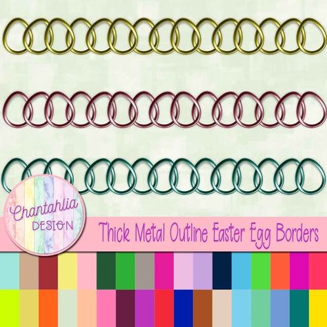 Instantly download these free Easter Egg borders in a thick metal outline style. The set includes the one design in 36 colours. Use them in your digital scrapbooking, digital planner, card making and more. The set includes one design in 36 colours. Free Digital Scrapbooking Paper, Free Design Elements, Scrapbooking Freebies, Digital Paper Free, Digital Scrapbooking Freebies, Free Digital Scrapbooking, Digital Elements, Designer Products, Complementary Colors