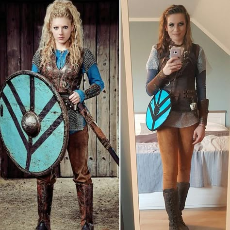 Diy Lagertha Costume, Viking Diy Costume, Easy Viking Costume, Diy Viking Costume Woman, Diy Viking Costume, Womens Viking Costume Diy, Viking Costume Female Diy, Viking Woman Costume, Ragnar Costume