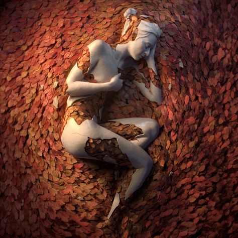 ArtStation - Fall - Asleep, Jean-Michel Bihorel New Facts, Hi Fructose, Digital Sculpture, 3d Illustrations, Jean Michel, Graphic Design Print, Land Art, Book Cover Design, Meet The Artist