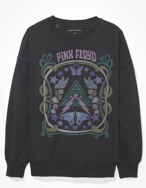 AE Oversized Pink Floyd Graphic Sweatshirt Concert Top, Pink Floyd Graphic, Oversized Hoodies, Sweatshirts For Women, Do Better, Graphic Tops, Zip Up Hoodies, Mens Outfitters, Crop Sweatshirt