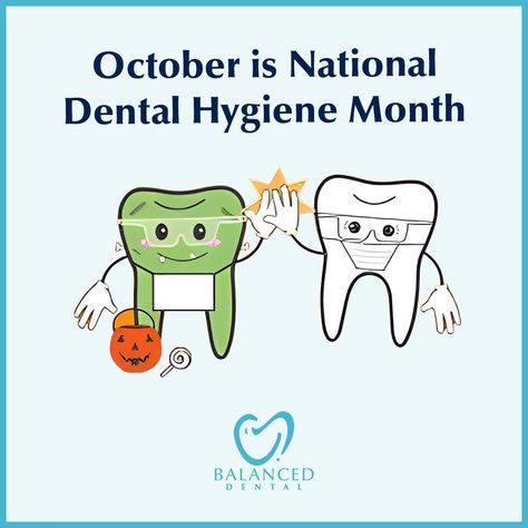 October is National Dental Hygiene Month! 🪥 Remember to brush and floss daily for a healthier, happier smile. Keep those pearly whites shining bright! ✨🦷 #DentalHygieneMonth #HealthyTeeth #SmileBright #BalancedDental Dental Hygiene Month, Dental Hygiene, Healthy Teeth, Happy Smile, Quick Saves