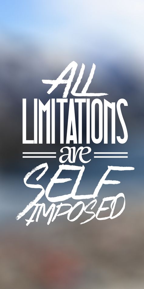 All Limitations are self imposed. #quote #inpirational All Limitations Are Self Imposed, Limitations Quotes, Feeling Deeply, Feelings, Quotes, Quick Saves